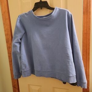 Lands End stormcloud blue   sweatshirt Sz L, 10-12